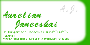 aurelian janecskai business card